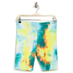 AFRM Women's Lars Short In Teal/Yellow Tie Dye Size XS